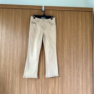 Nordstrom’s Wit & Wisdom Women’s Beige Denim Jeans Size 4 Frayed Hem, Pockets